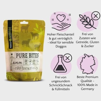 FAVLY Petfood PURE Bites Lamm 360 G 3 FAVLY Petfood PURE Bites Lamm 360 G – Bild 3