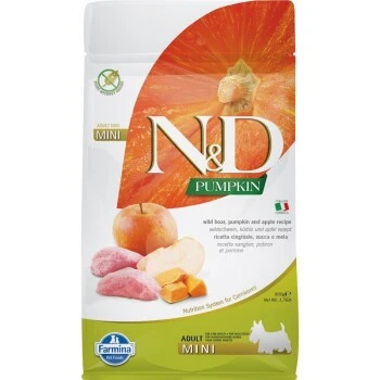 N&D Farmina FARMINA N&D Dog PUMPKIN Adult Mini Wild, Kürbis Und Apfel 800g 1 N&D Farmina FARMINA N&D Dog PUMPKIN Adult Mini Wild, Kürbis Und Apfel 800g