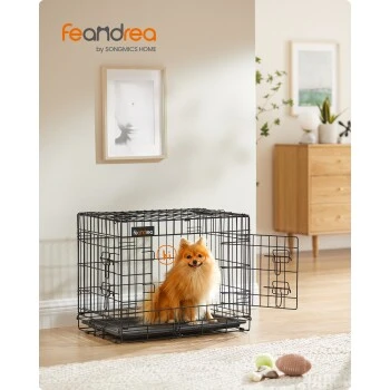 FEANDREA XL Hundekäfig Mit 2 Türen 61 Cm, 43,5 Cm, 50,5 Cm 8 FEANDREA XL Hundekäfig Mit 2 Türen 61 Cm, 43,5 Cm, 50,5 Cm – Bild 8