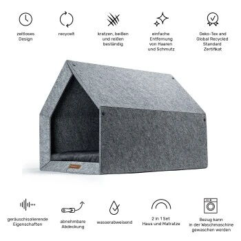 Rexproduct PetHome Hellgrau Schwarz S 5 Rexproduct PetHome Hellgrau Schwarz S – Bild 5