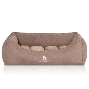 Knuffelwuff Orthopädisches Hundebett Mit Fächer-Wendekissen Baltimore Beige M-L 1 Knuffelwuff Orthopädisches Hundebett Mit Fächer-Wendekissen Baltimore Beige M-L