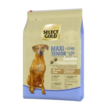 SELECT GOLD Sensitive Senior Maxi Lamm & Reis 4 Kg 1 SELECT GOLD Sensitive Senior Maxi Lamm & Reis 4 Kg