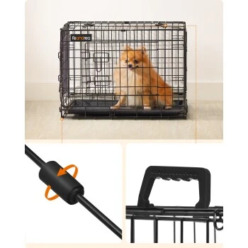 FEANDREA XL Hundekäfig Mit 2 Türen 61 Cm, 43,5 Cm, 50,5 Cm 3 FEANDREA XL Hundekäfig Mit 2 Türen 61 Cm, 43,5 Cm, 50,5 Cm – Bild 3