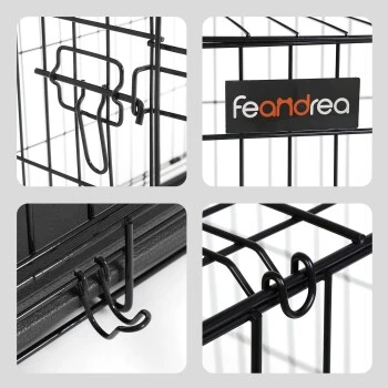 FEANDREA Hundekäfig Mit Trennwand 2 FEANDREA Hundekäfig Mit Trennwand – Bild 2