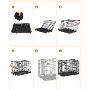 FEANDREA XL Hundekäfig Mit 2 Türen 61 Cm, 43,5 Cm, 50,5 Cm 5 FEANDREA XL Hundekäfig Mit 2 Türen 61 Cm, 43,5 Cm, 50,5 Cm – Bild 5